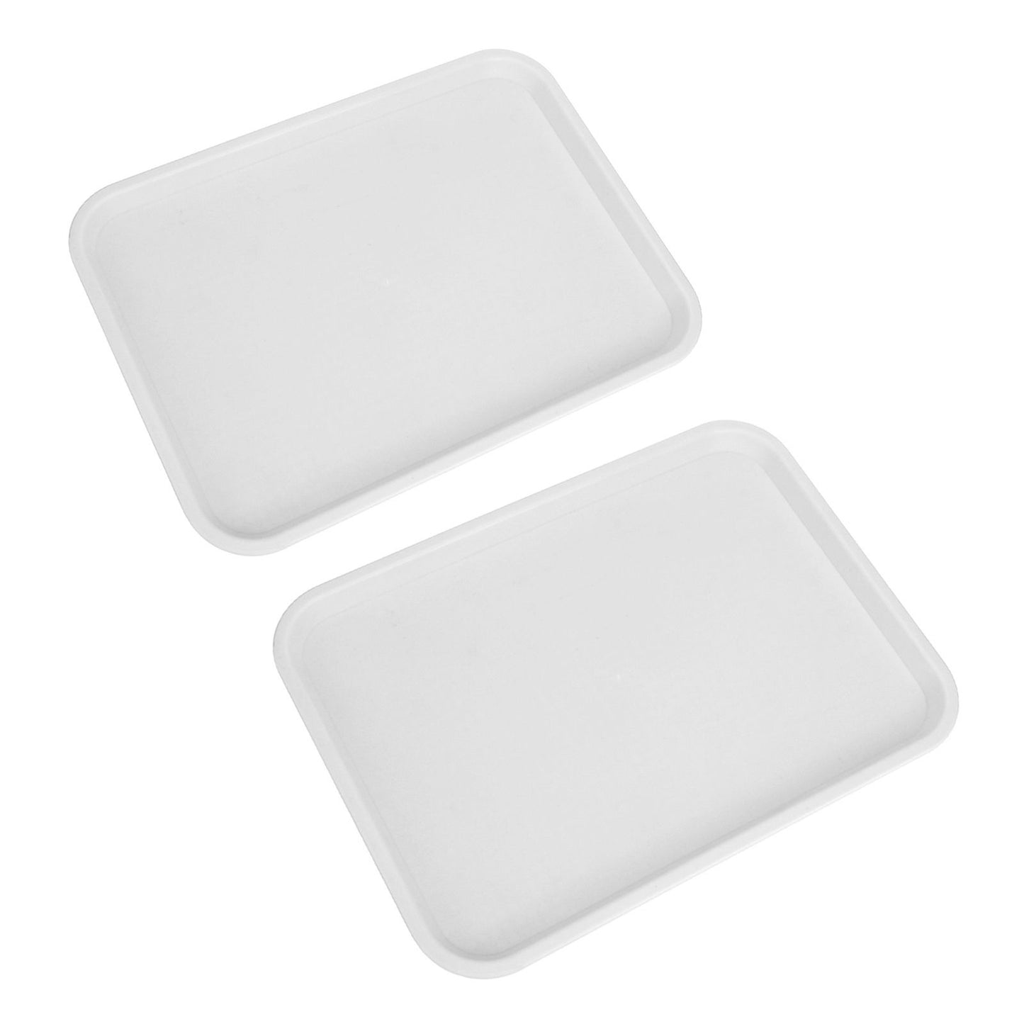 2pcs Food Tray Multifunctional Thickened Slip Resistance Chinese Fast Food Serving Tray for Dining Hall V1294-YM0523-3118220042814