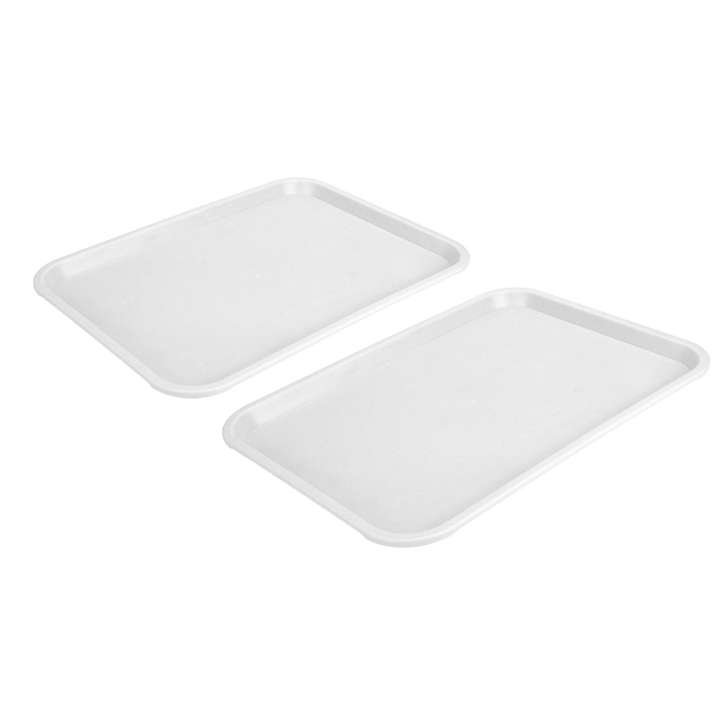 2pcs Food Tray Multifunctional Thickened Slip Resistance Chinese Fast Food Serving Tray for Dining Hall V1294-YM0523-3118220042814
