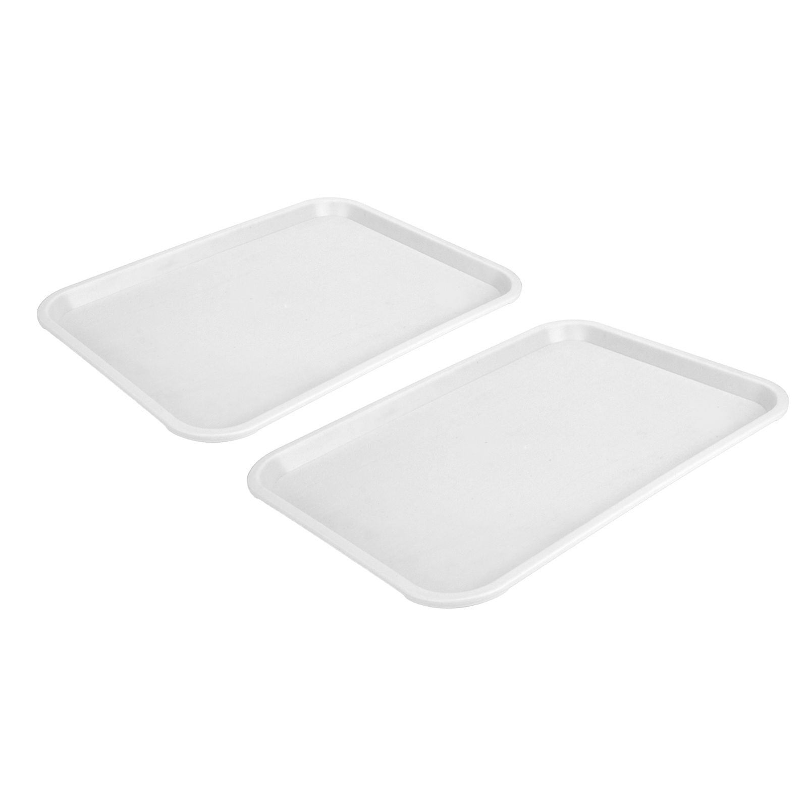 2pcs Food Tray Multifunctional Thickened Slip Resistance Chinese Fast Food Serving Tray for Dining Hall V1294-YM0523-3118220042814