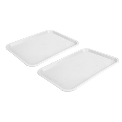 2pcs Food Tray Multifunctional Thickened Slip Resistance Chinese Fast Food Serving Tray for Dining Hall V1294-YM0523-3118220042814