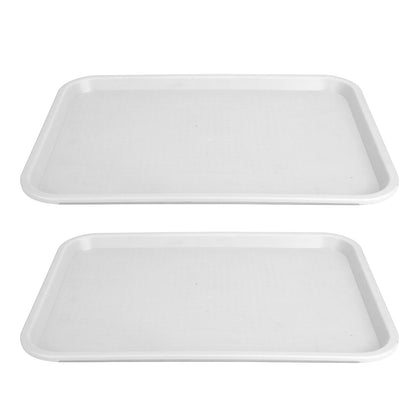 2pcs Food Tray Multifunctional Thickened Slip Resistance Chinese Fast Food Serving Tray for Dining Hall V1294-YM0523-3118220042814