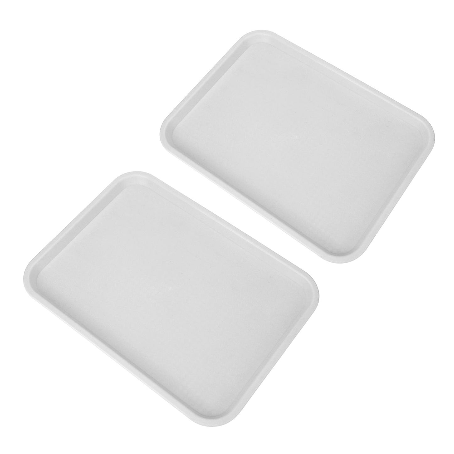 2pcs Food Tray Multifunctional Thickened Slip Resistance Chinese Fast Food Serving Tray for Dining Hall V1294-YM0523-3118220042814