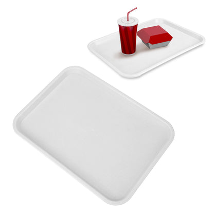 2pcs Food Tray Multifunctional Thickened Slip Resistance Chinese Fast Food Serving Tray for Dining Hall V1294-YM0523-3118220042814