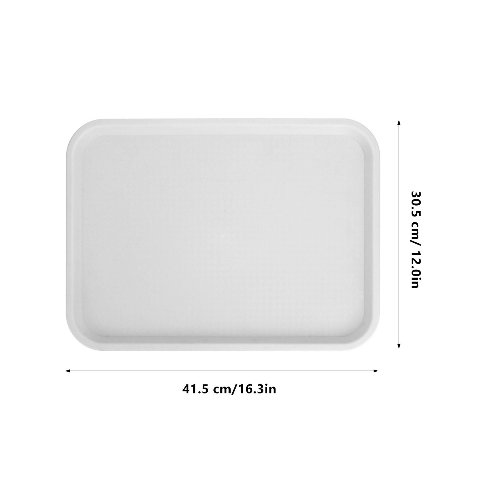2pcs Food Tray Multifunctional Thickened Slip Resistance Chinese Fast Food Serving Tray for Dining Hall V1294-YM0523-3118220042814