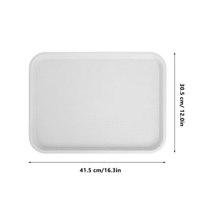 2pcs Food Tray Multifunctional Thickened Slip Resistance Chinese Fast Food Serving Tray for Dining Hall V1294-YM0523-3118220042814