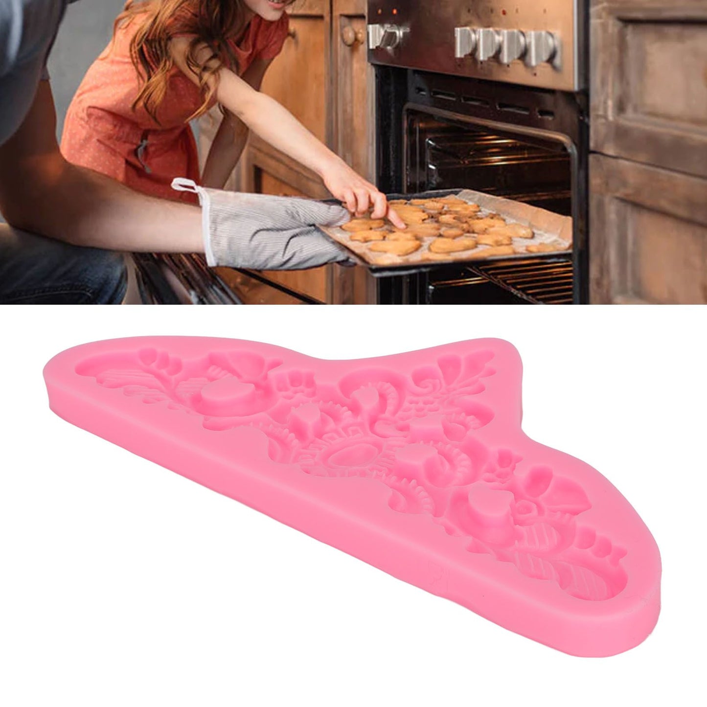 Embossed Pattern Silicone Molds Easy Demoulding Heat Resistant Flexible Odorless Scroll Border Lace Molds for V1294-YM0523-3118220044111