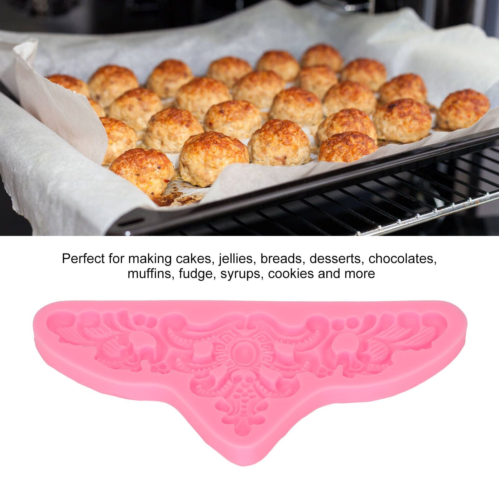 Embossed Pattern Silicone Molds Easy Demoulding Heat Resistant Flexible Odorless Scroll Border Lace Molds for V1294-YM0523-3118220044111