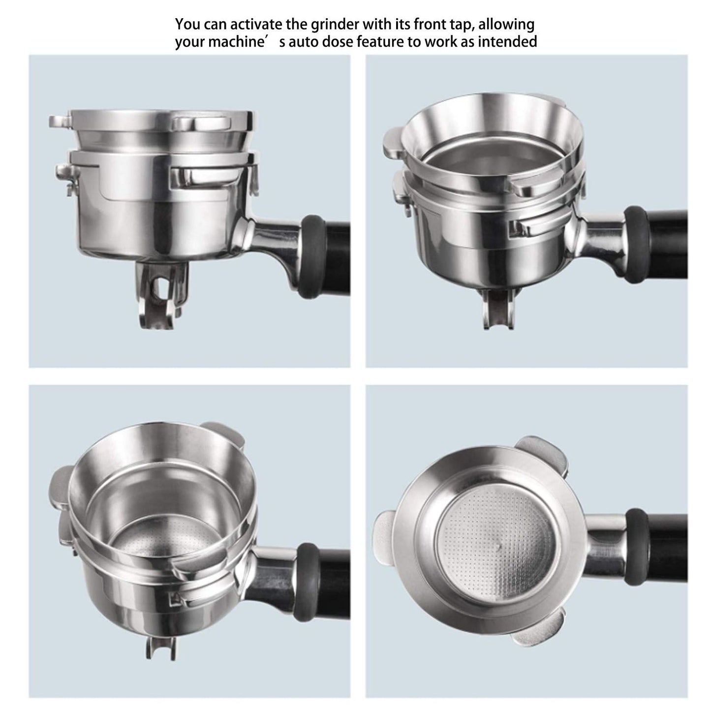 54mm Hands Free Dosing Funnel Stainless Steel Coffee Powder Dosing Funnel Coffee Machine Accessories V1294-YM0523-3118220044311