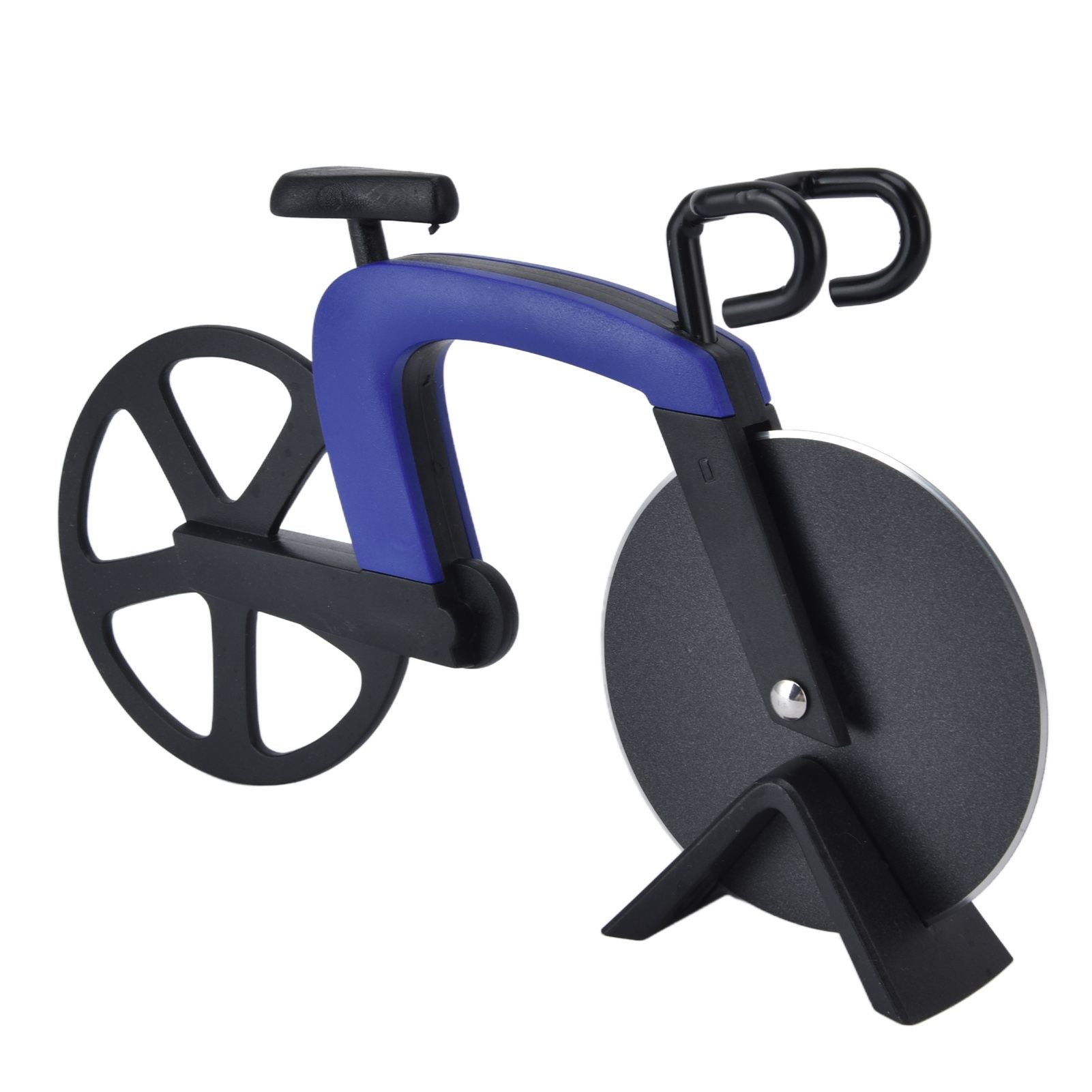 Bicycle Pizza Cutter Wheel Stainless Steel Bike Shape Pizza Knife Kitchen Pizza Cutting ToolBlue V1294-YM0523-3118220044412