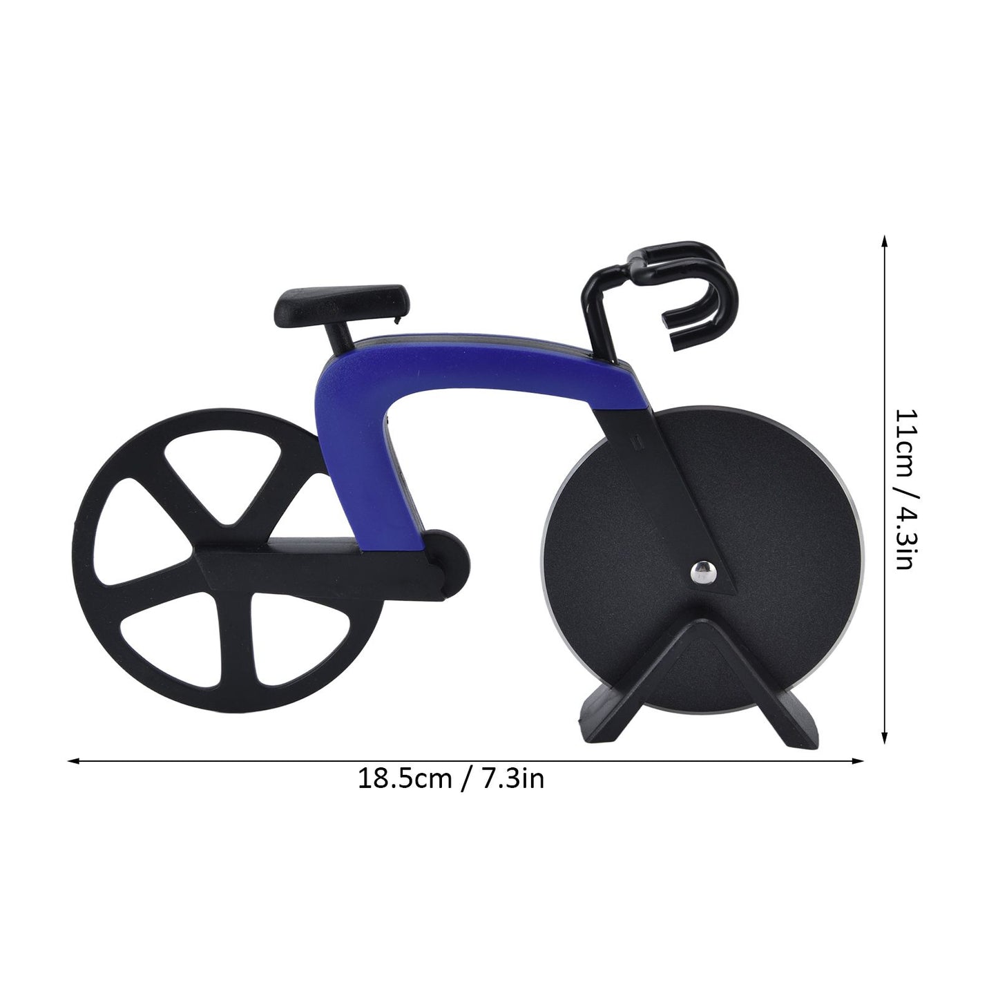 Bicycle Pizza Cutter Wheel Stainless Steel Bike Shape Pizza Knife Kitchen Pizza Cutting ToolBlue V1294-YM0523-3118220044412