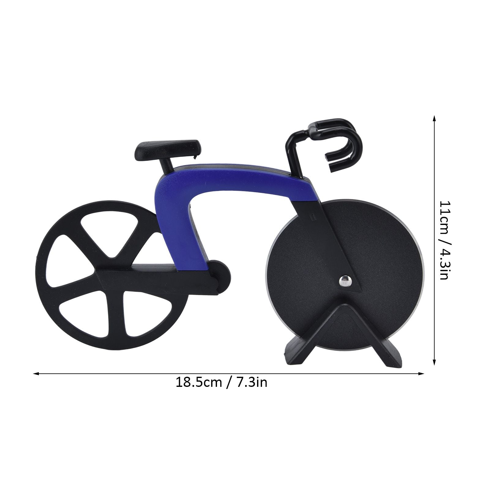 Bicycle Pizza Cutter Wheel Stainless Steel Bike Shape Pizza Knife Kitchen Pizza Cutting ToolBlue V1294-YM0523-3118220044412