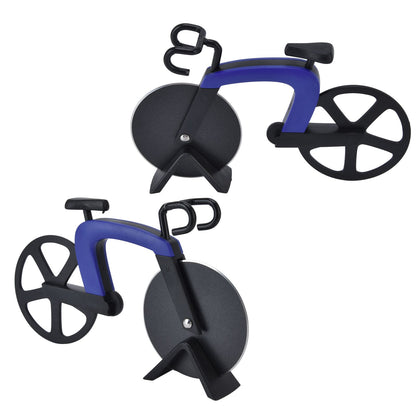 Bicycle Pizza Cutter Wheel Stainless Steel Bike Shape Pizza Knife Kitchen Pizza Cutting ToolBlue V1294-YM0523-3118220044412