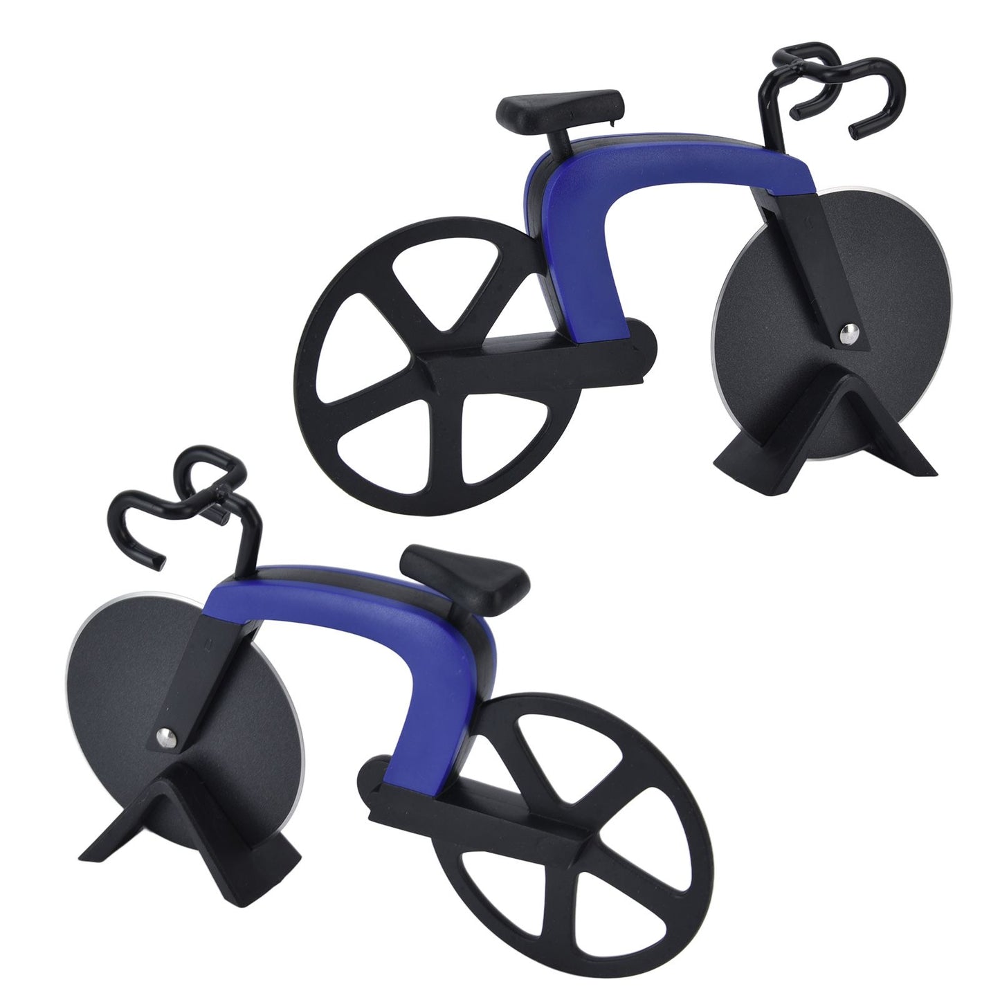 Bicycle Pizza Cutter Wheel Stainless Steel Bike Shape Pizza Knife Kitchen Pizza Cutting ToolBlue V1294-YM0523-3118220044412