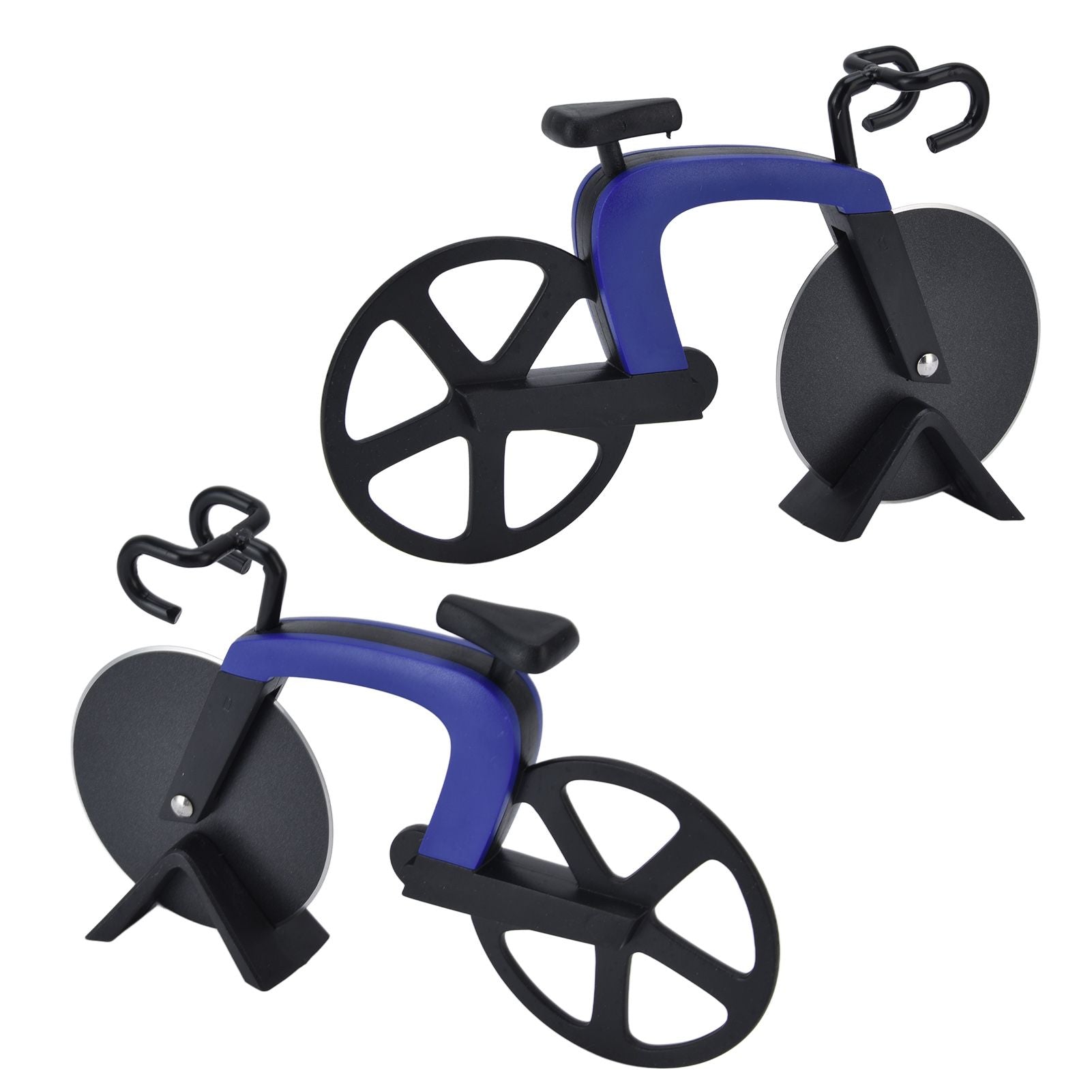 Bicycle Pizza Cutter Wheel Stainless Steel Bike Shape Pizza Knife Kitchen Pizza Cutting ToolBlue V1294-YM0523-3118220044412