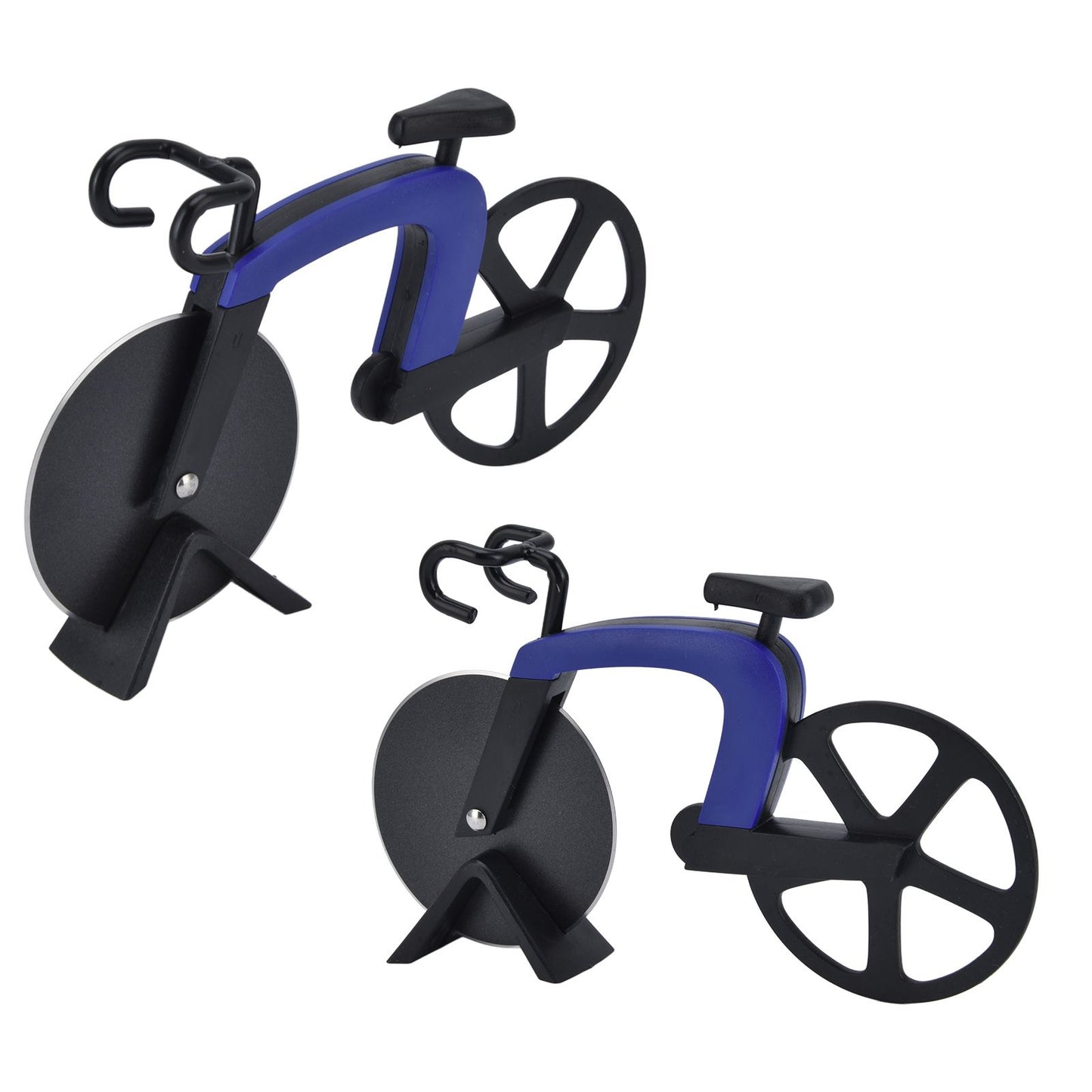 Bicycle Pizza Cutter Wheel Stainless Steel Bike Shape Pizza Knife Kitchen Pizza Cutting ToolBlue V1294-YM0523-3118220044412