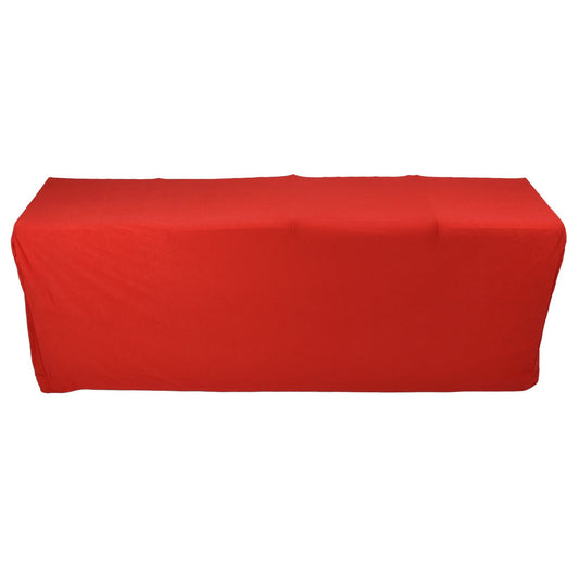 Stretch Spandex Table Cover Good Elasticity Washable Reusable Red Stretchable Tablecloth with 4 Pockets for V1294-YM0523-3118220044511