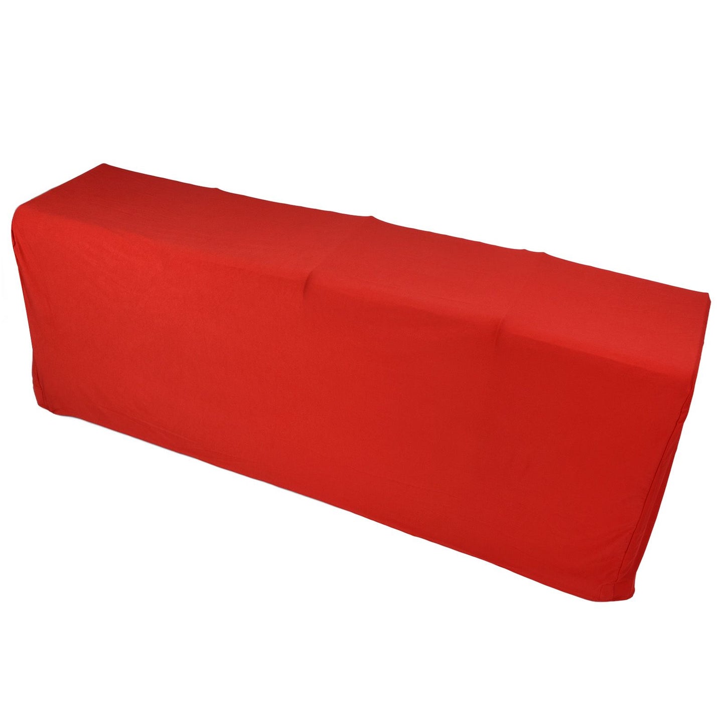 Stretch Spandex Table Cover Good Elasticity Washable Reusable Red Stretchable Tablecloth with 4 Pockets for V1294-YM0523-3118220044511