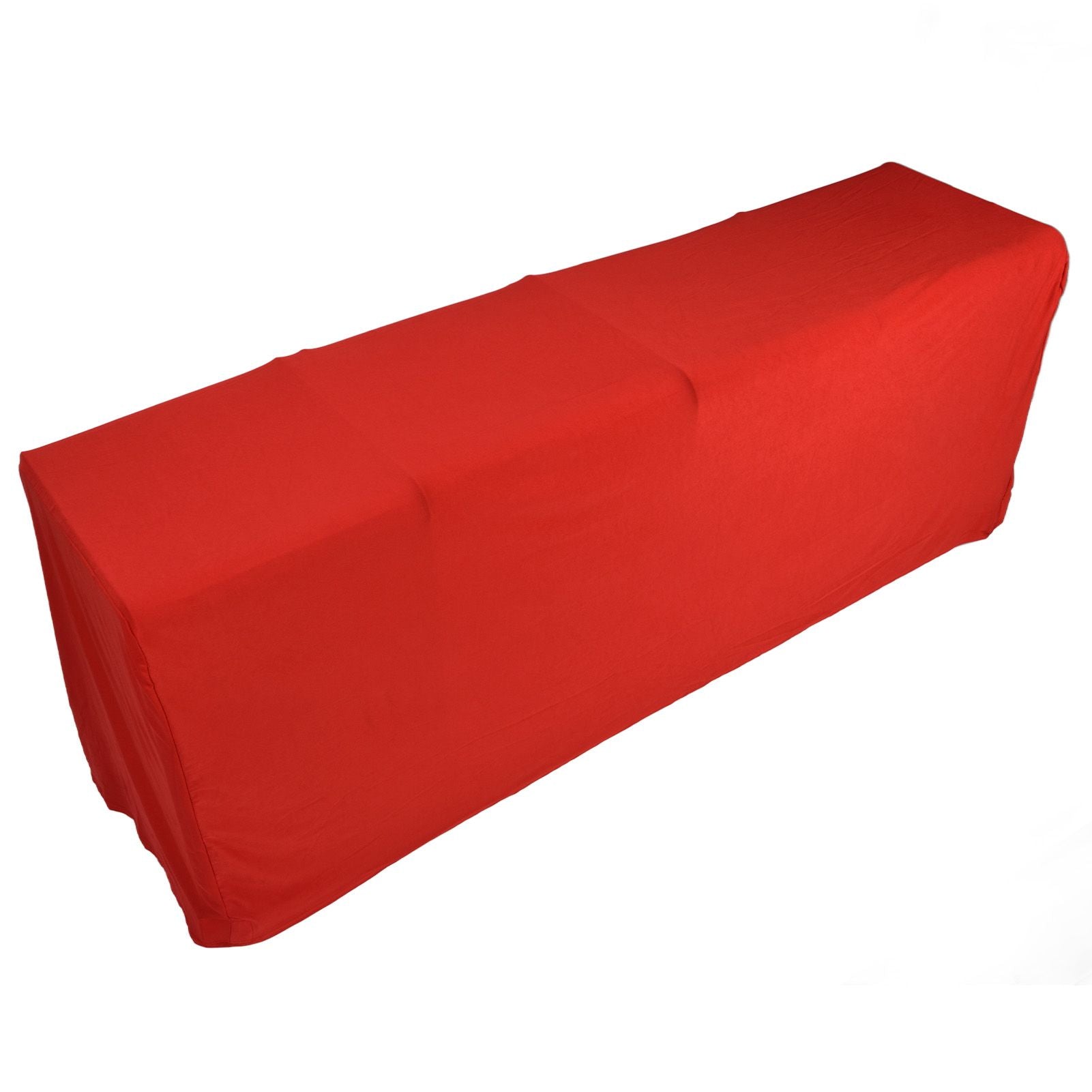 Stretch Spandex Table Cover Good Elasticity Washable Reusable Red Stretchable Tablecloth with 4 Pockets for V1294-YM0523-3118220044511