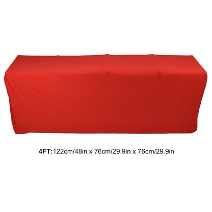 Stretch Spandex Table Cover Good Elasticity Washable Reusable Red Stretchable Tablecloth with 4 Pockets for V1294-YM0523-3118220044511