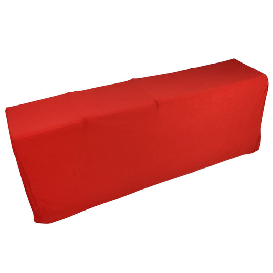 Stretch Spandex Table Cover Good Elasticity Washable Reusable Red Stretchable Tablecloth with 4 Pockets for V1294-YM0523-3118220044513