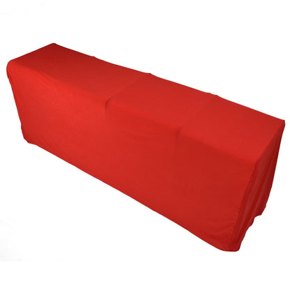 Stretch Spandex Table Cover Good Elasticity Washable Reusable Red Stretchable Tablecloth with 4 Pockets for V1294-YM0523-3118220044513