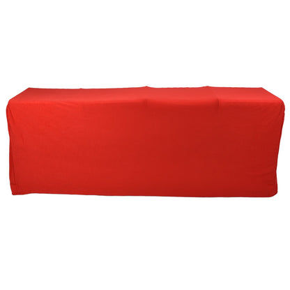 Stretch Spandex Table Cover Good Elasticity Washable Reusable Red Stretchable Tablecloth with 4 Pockets for V1294-YM0523-3118220044513