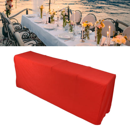 Stretch Spandex Table Cover Good Elasticity Washable Reusable Red Stretchable Tablecloth with 4 Pockets for V1294-YM0523-3118220044513