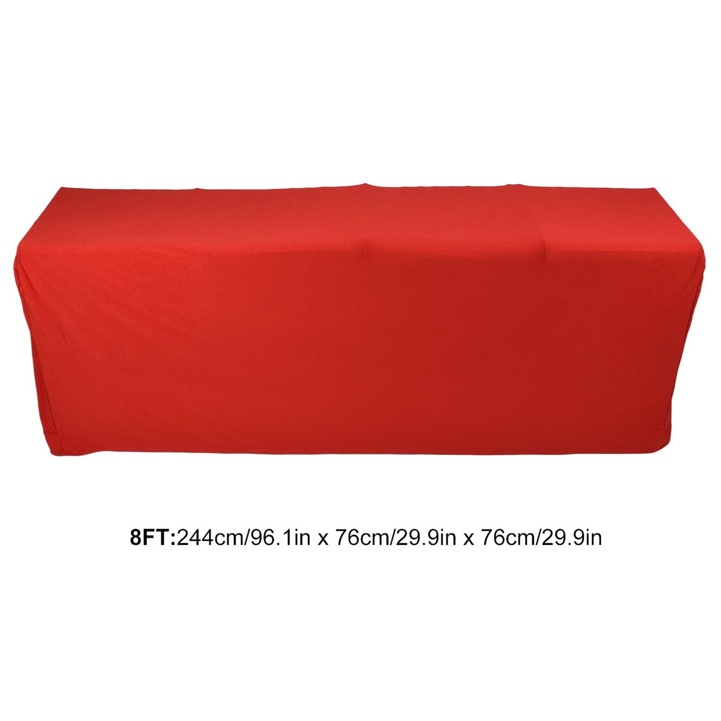 Stretch Spandex Table Cover Good Elasticity Washable Reusable Red Stretchable Tablecloth with 4 Pockets for V1294-YM0523-3118220044513