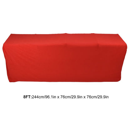 Stretch Spandex Table Cover Good Elasticity Washable Reusable Red Stretchable Tablecloth with 4 Pockets for V1294-YM0523-3118220044513