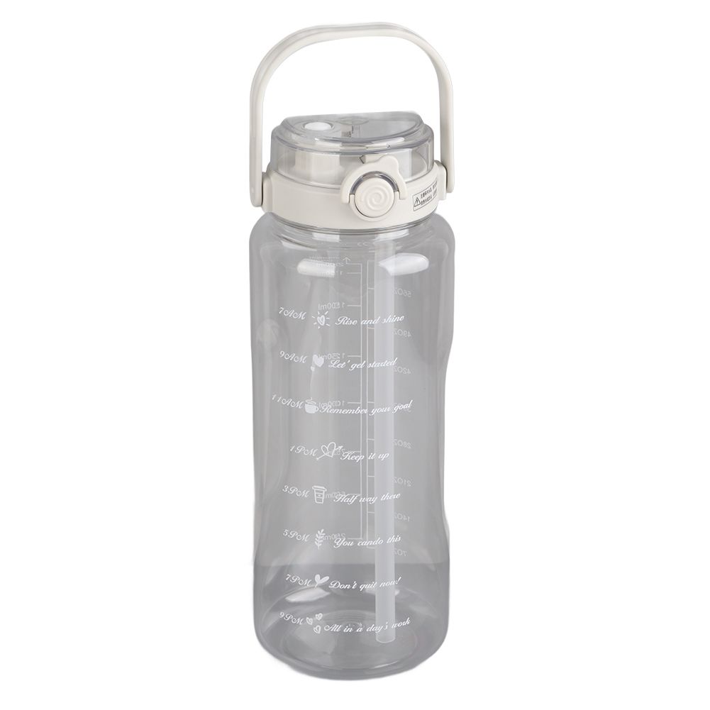 Large Water Bottle 2 Drinking Methods PC PP Material Clear Scale Portable Matte Large Water Jug with Straw V1294-YM0523-3118220046612