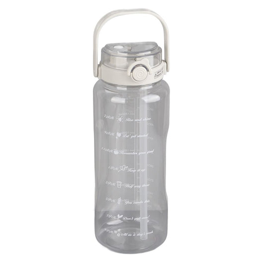 Large Water Bottle 2 Drinking Methods PC PP Material Clear Scale Portable Matte Large Water Jug with Straw V1294-YM0523-3118220046612