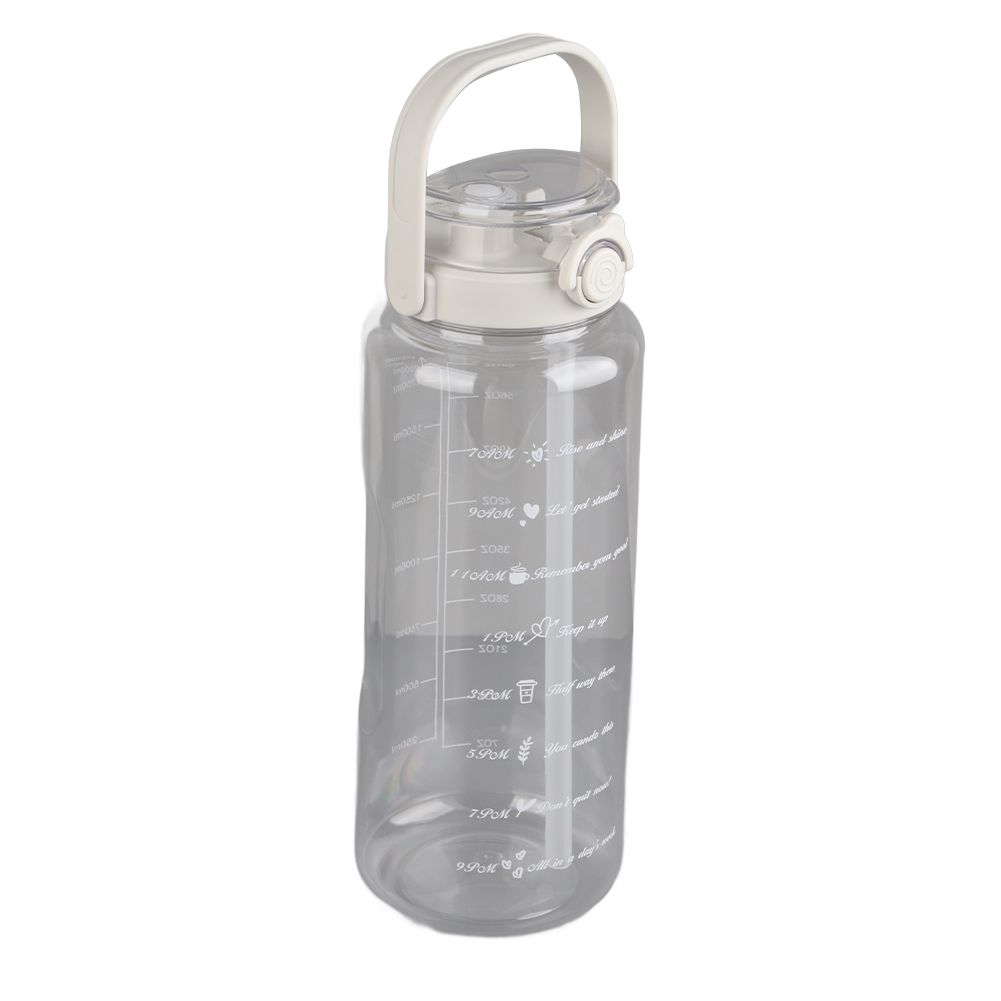 Large Water Bottle 2 Drinking Methods PC PP Material Clear Scale Portable Matte Large Water Jug with Straw V1294-YM0523-3118220046612