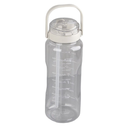 Large Water Bottle 2 Drinking Methods PC PP Material Clear Scale Portable Matte Large Water Jug with Straw V1294-YM0523-3118220046612