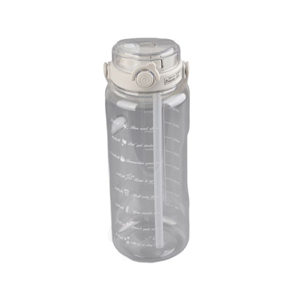 Large Water Bottle 2 Drinking Methods PC PP Material Clear Scale Portable Matte Large Water Jug with Straw V1294-YM0523-3118220046612