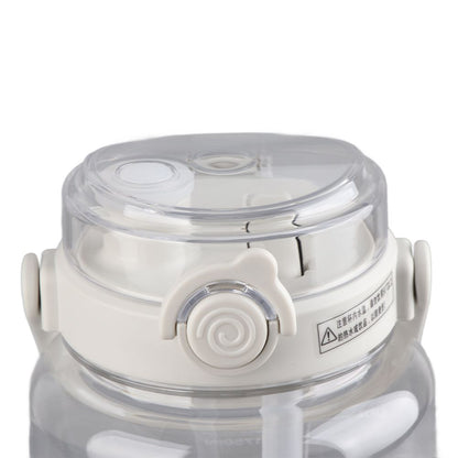 Large Water Bottle 2 Drinking Methods PC PP Material Clear Scale Portable Matte Large Water Jug with Straw V1294-YM0523-3118220046612
