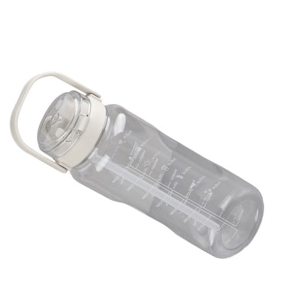 Large Water Bottle 2 Drinking Methods PC PP Material Clear Scale Portable Matte Large Water Jug with Straw V1294-YM0523-3118220046612