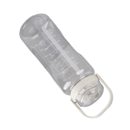 Large Water Bottle 2 Drinking Methods PC PP Material Clear Scale Portable Matte Large Water Jug with Straw V1294-YM0523-3118220046612