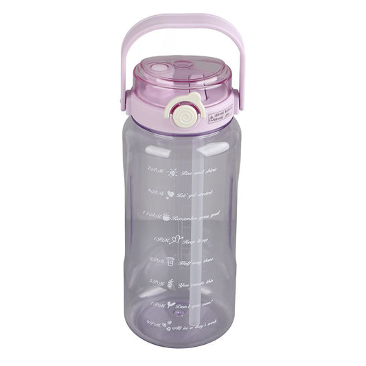 Large Water Bottle 2 Drinking Methods PC PP Material Clear Scale Portable Matte Large Water Jug with Straw V1294-YM0523-3118220046615