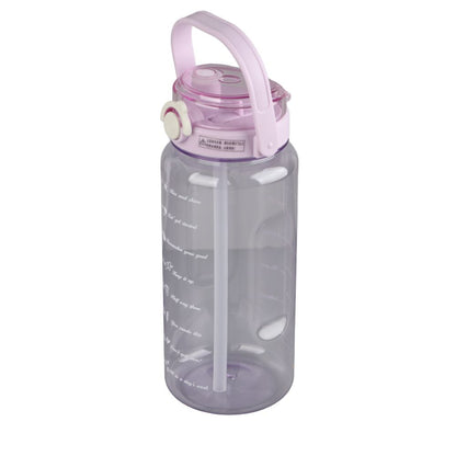 Large Water Bottle 2 Drinking Methods PC PP Material Clear Scale Portable Matte Large Water Jug with Straw V1294-YM0523-3118220046615