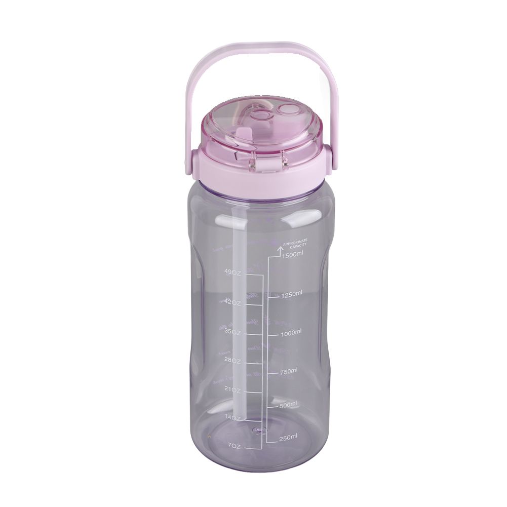 Large Water Bottle 2 Drinking Methods PC PP Material Clear Scale Portable Matte Large Water Jug with Straw V1294-YM0523-3118220046615