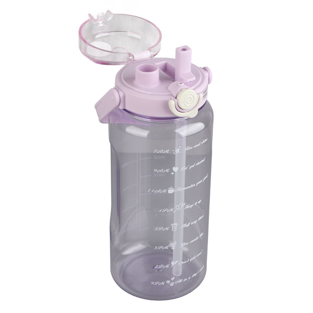 Large Water Bottle 2 Drinking Methods PC PP Material Clear Scale Portable Matte Large Water Jug with Straw V1294-YM0523-3118220046615
