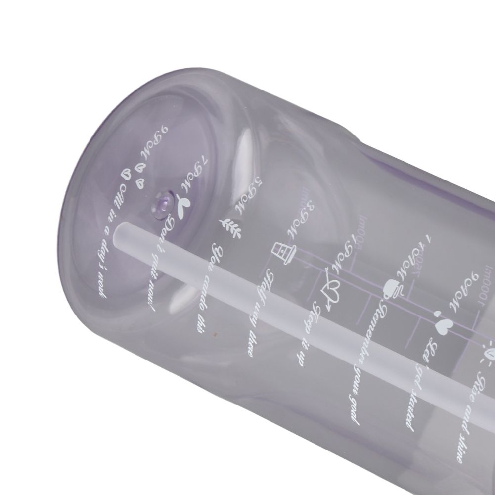 Large Water Bottle 2 Drinking Methods PC PP Material Clear Scale Portable Matte Large Water Jug with Straw V1294-YM0523-3118220046615
