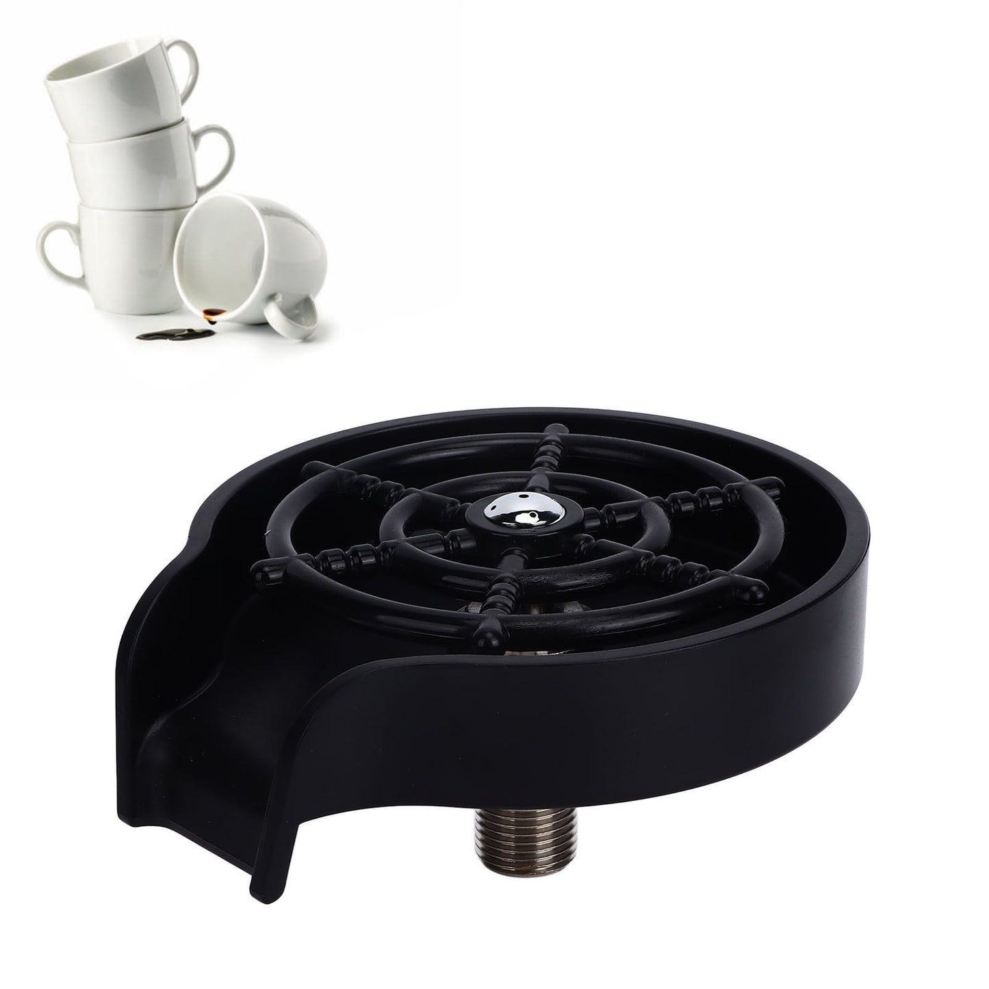 Cup Washer G1/2 Interface Quick Cleaning Detachable Kitchen Hotel Bar Wash Basin Press Glass Rinser for Bar V1294-YM0523-3118220047111