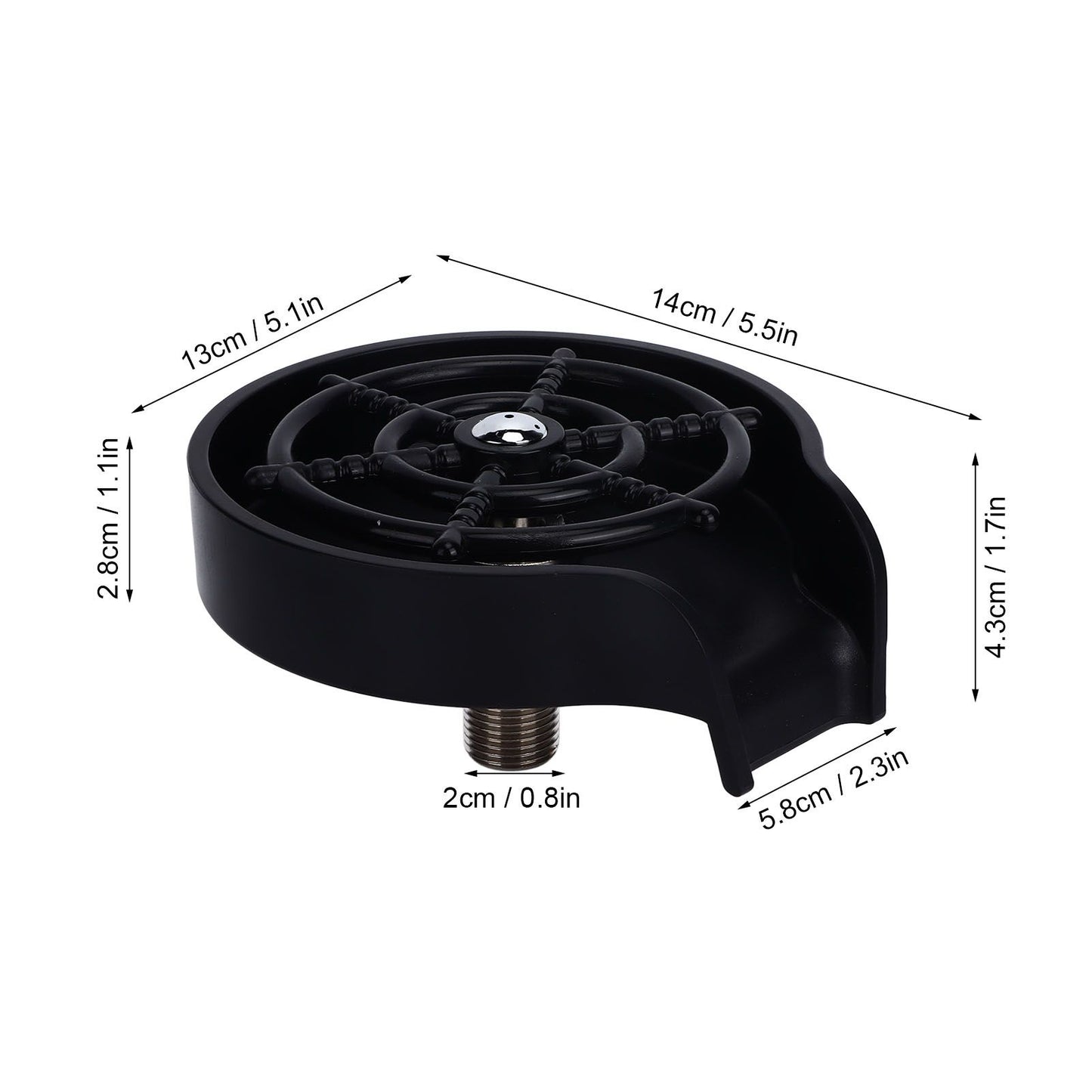 Cup Washer G1/2 Interface Quick Cleaning Detachable Kitchen Hotel Bar Wash Basin Press Glass Rinser for Bar V1294-YM0523-3118220047111