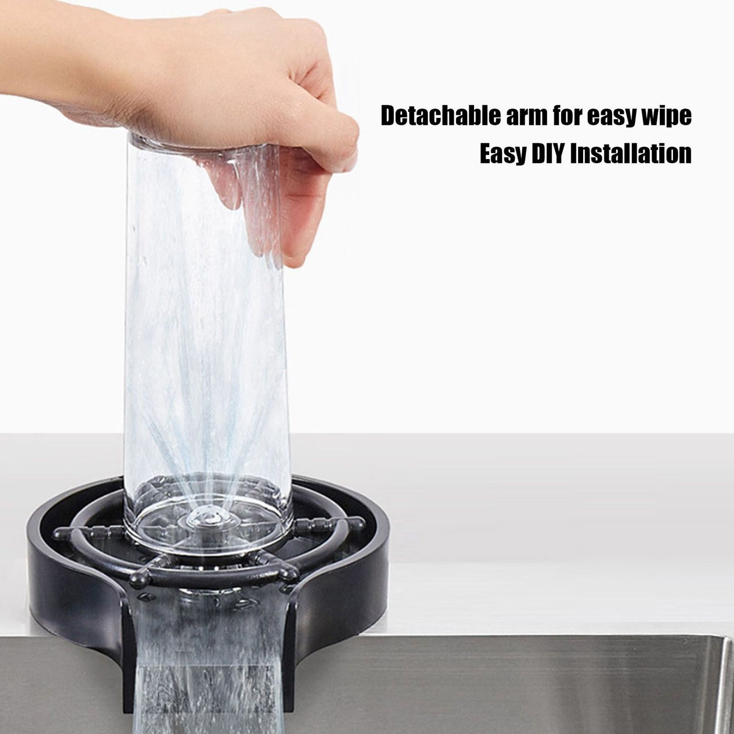 Cup Washer G1/2 Interface Quick Cleaning Detachable Kitchen Hotel Bar Wash Basin Press Glass Rinser for Bar V1294-YM0523-3118220047111