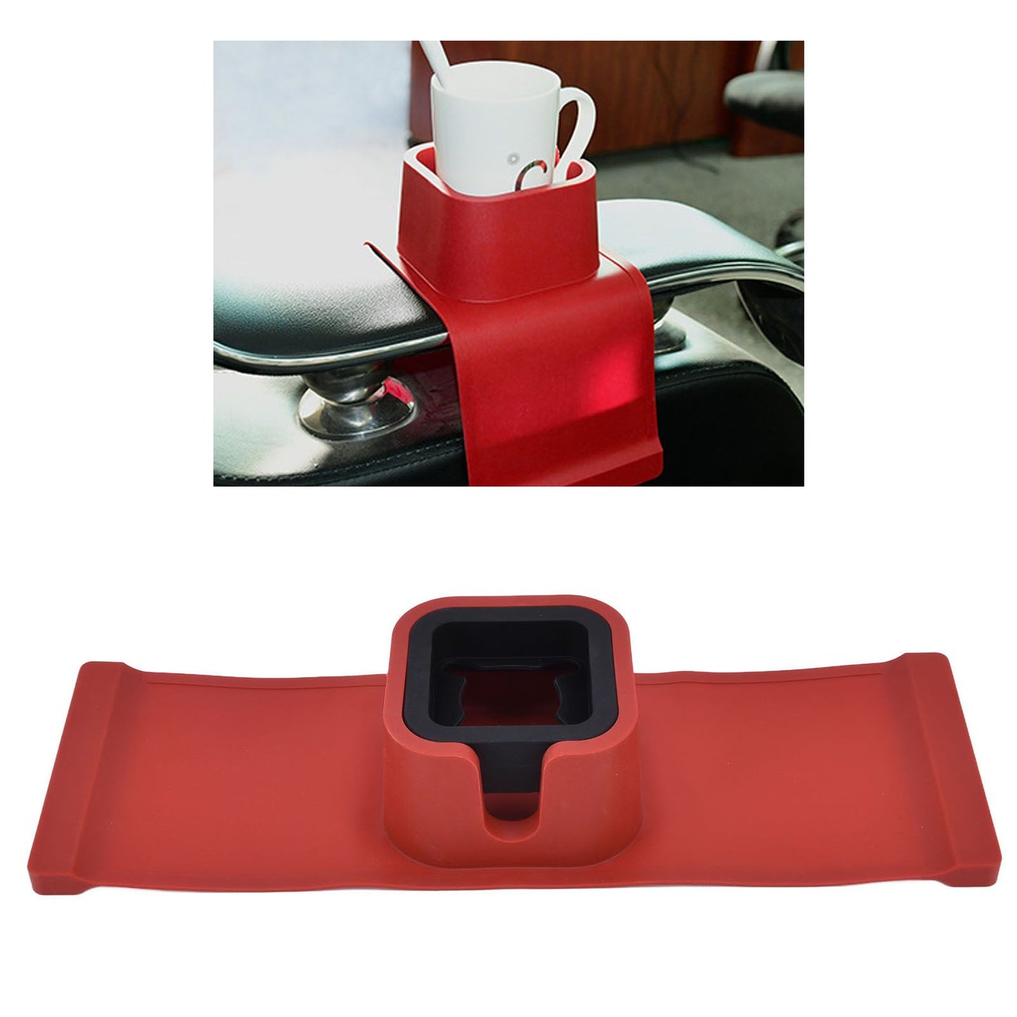 Couch Cup Holder Spill Proof Ergonomic Sofa Drink Holder Tray with Adjustable Stand and Adhesive Base V1294-YM0523-3118220048411