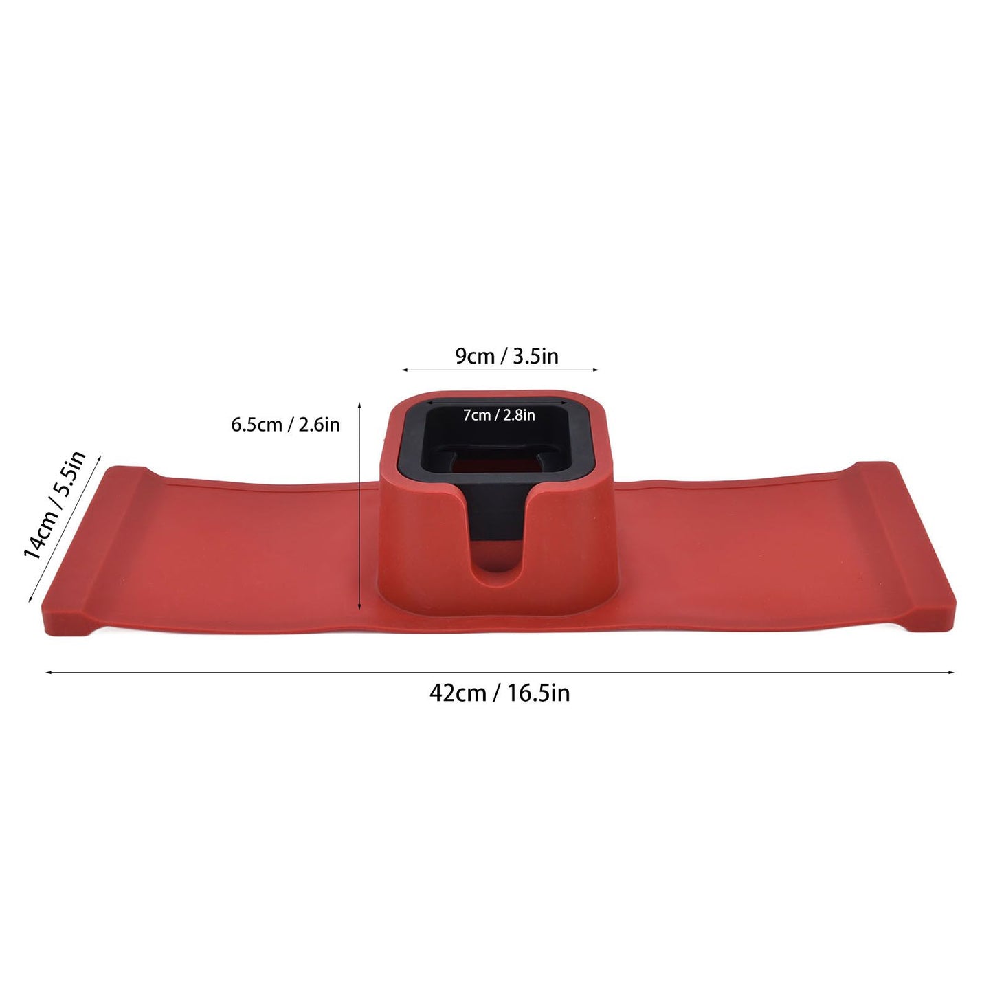 Couch Cup Holder Spill Proof Ergonomic Sofa Drink Holder Tray with Adjustable Stand and Adhesive Base V1294-YM0523-3118220048411