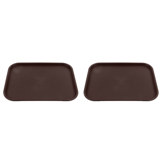 2Pcs Fast Food Tray Stackable Rectangular Light Weight Anti Slip PP Food Service Tray for Restaurants V1294-YM0523-3118220048513