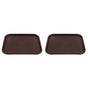 2Pcs Fast Food Tray Stackable Rectangular Light Weight Anti Slip PP Food Service Tray for Restaurants V1294-YM0523-3118220048513
