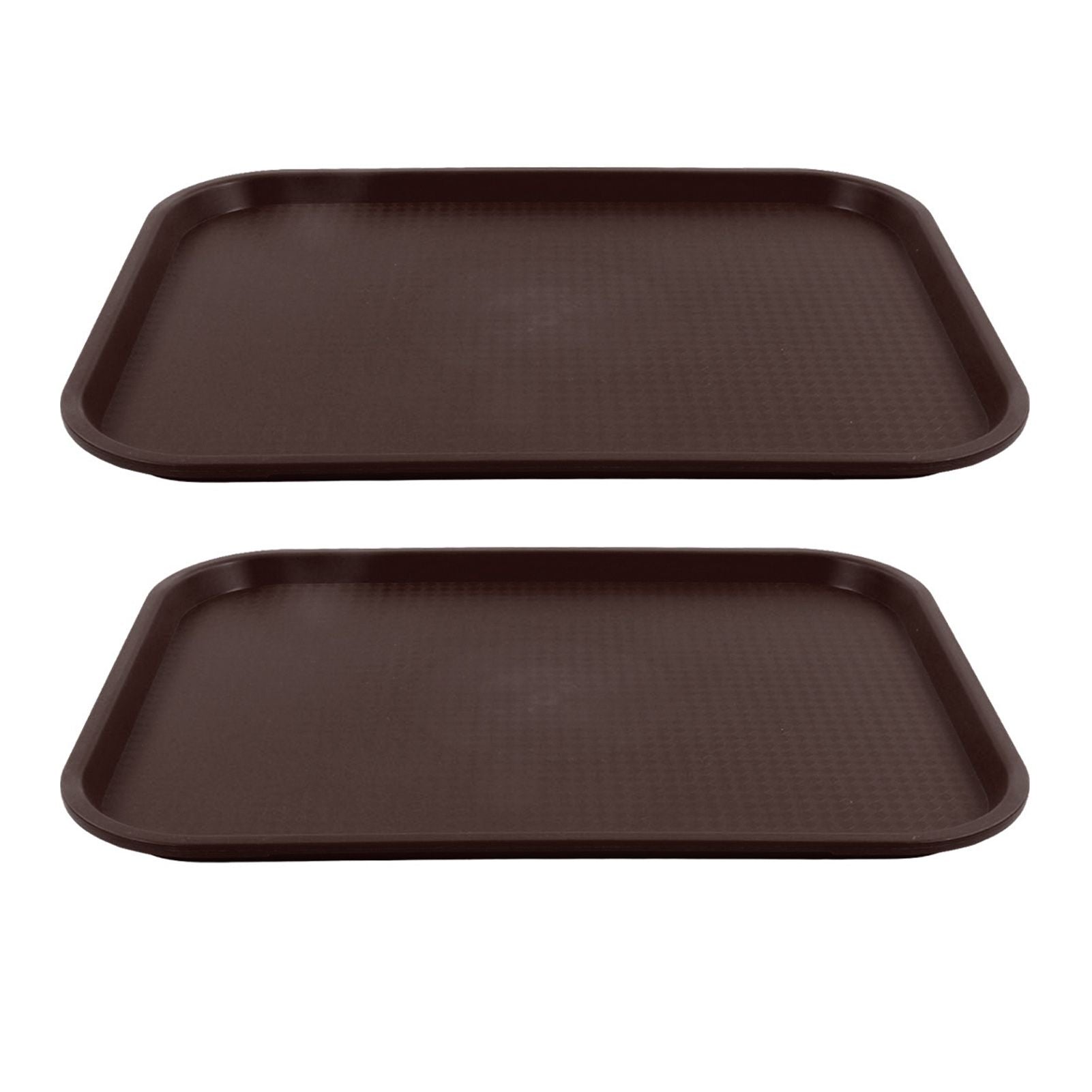 2Pcs Fast Food Tray Stackable Rectangular Light Weight Anti Slip PP Food Service Tray for Restaurants V1294-YM0523-3118220048513